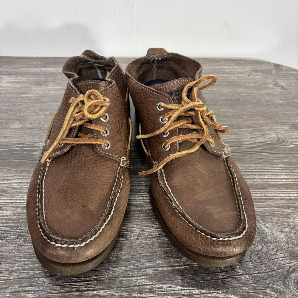 Sperry Top-Sider Boat Shoes Mens Size 10 Brown Leather Casual Nautical STS11630